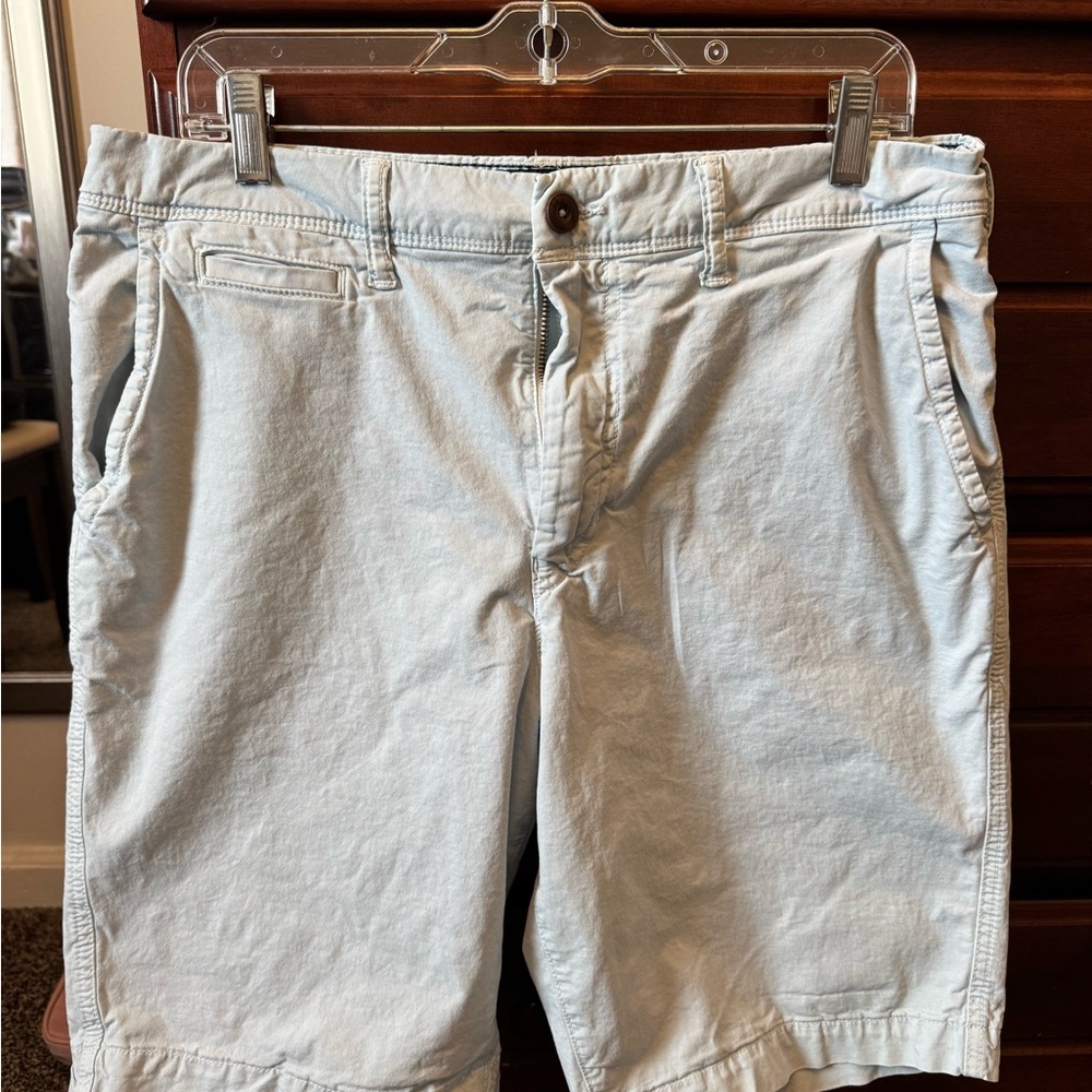 American Eagle Outfitters Men's Light Blue Flat Front Shorts size 33 - Picture 8 of 9